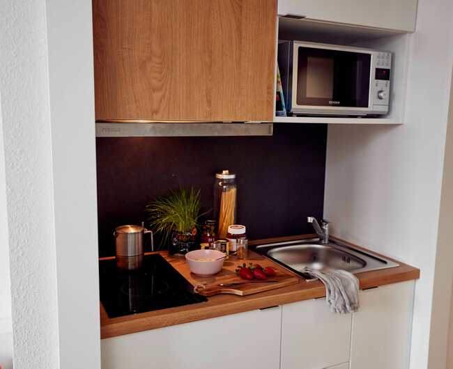 Schöne Kitchenette im Studentenappartement